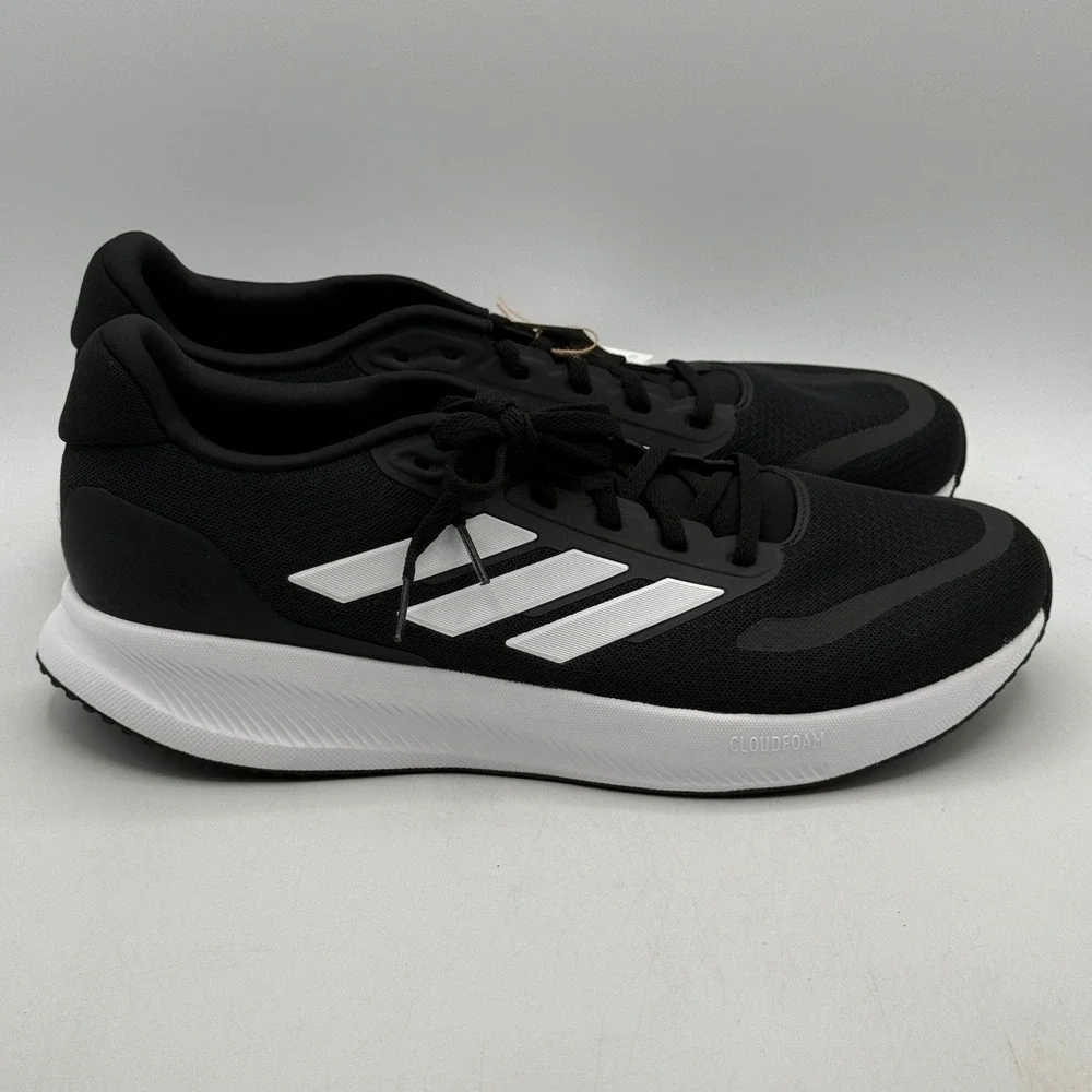 Adidas Runfalcon 5 Shoes Men Size 12 Black White Running IH7758